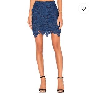 Lovers + Friends Incense Skirt in Navy Blue